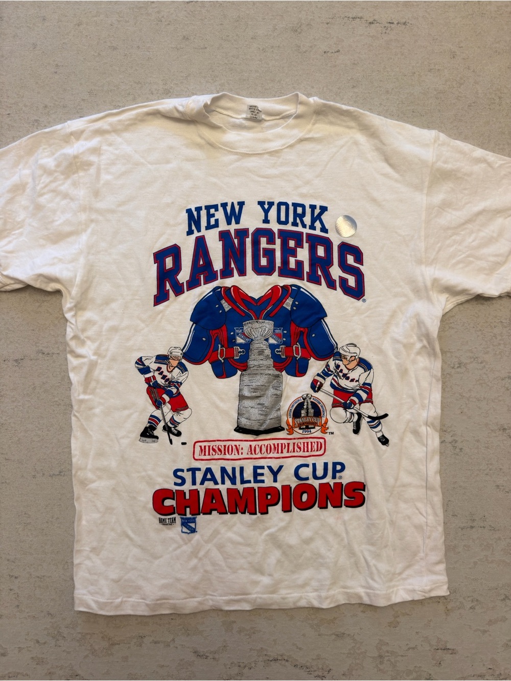 1994 Vintage Stanley Cup Champions Rangers T-shirt Size M